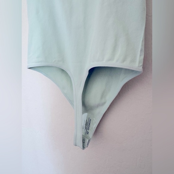 NWT Free People Intimately Clean Lines Pale Aqua-Mint Green Bodysuit Size M/L - Picture 2 of 6